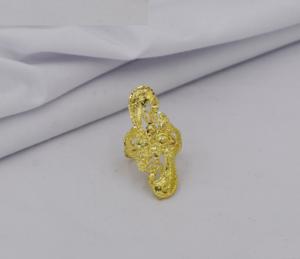 Anillo de Dedo de Diseño Antiguo Chapado en Oro para Mujer, Anillo de Aleación Étnico y Nupcial, Anillo de Dedo Tradicional de Fiesta - Product Image 4