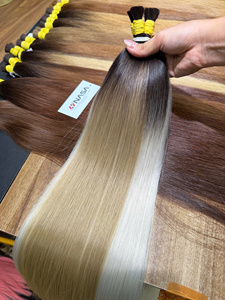 Prix usine : Cheveux humains naturels vierges 100% authentiques, qualité supérieure, blond clair, en vrac, machine-tissés, origine Vietnam, marque NASA HAIR VIETNAM - Product Image 5