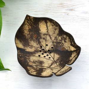 Jabonera de cáscara de coco natural en forma de hoja, bandeja de drenaje de conchas de palma de coco hecha a mano personalizada para jabones de baño de Ducha - Product Image 6