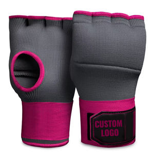 Bandages de combat rembourrés en gel, personnalisables avec votre logo, couleur rose et noir, qualité supérieure, service OEM, noir et rouge, 2026 - Product Image 1