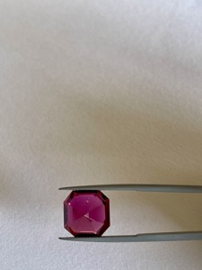 Turmalina Rosa Rubelita Natural, Corte Asscher, 8.59 Quilates, Certificada por IGI, 12x12.5x8 MM, Calidad AAA, Color Claro, 8mm - Product Image 6