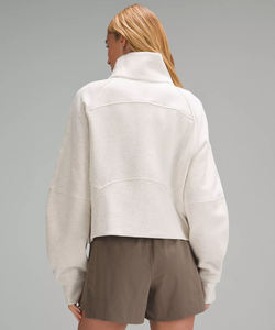Sudadera con Capucha Corta Personalizada para Mujer, de Felpa Gruesa, Estilo Oversize, para Invierno - Product Image 2