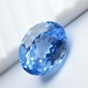 Aguamarina Natural Certificada, Corte Ovalado Azul Claro, Gema Suelta para Diseños de Joyería Elegantes, Joyería de Regalo al por Mayor - Product Image 1