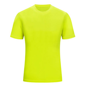 เสื้อยืดคอกลมแขนสั้นผู้ชาย สีพื้น ทรงปกติ ผ้าถักลำลอง สีน้ำเงินย้อมธรรมดา - Product Image 2