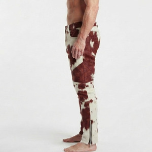Men's Genuine Calf Hair Cowhide <b>Trousers</b> Mid Waist High Street Style <b>Summer</b> Pants 100% Cowhide Anti-Pilling Quick Dry Zipper Fly - Product Image 3