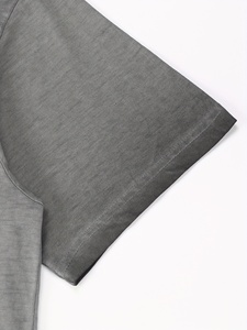 Custom Heat Transfer Printed Oversized Bleached Distressed T-<b>Shirt</b> with Unique Shoulder Zipper Accents Short Sleeve Crew Neck - Product Image 5