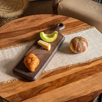 Planche à découper en bois d'acacia, plateau de service rectangulaire, bloc à découper avec poignée pour cuisine et restaurant