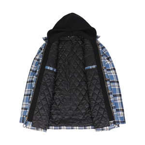 Top Sale Men's Plus Size Men's <b>Jackets</b> Quilted Flannel Hoodies Fleece Lined Fleece Plaid Flannel Hoodies - Product Image 3