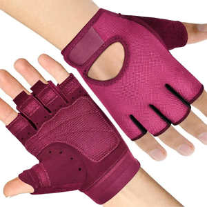 CLOVIX SPORTS Professional Gym Gloves Breathable Half Finger Fitness Mitts Non Slip Palm Weightlifting Gloves Hook Loop <b>Strap</b> - Product Image 1