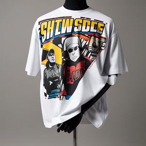 T-shirt pour homme à manches longues surdimensionné en coton imprimé personnalisé de haute qualité 100% coton Coupe ample Long - Product Image 1