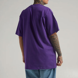 Wholesale Bulk Premium Heavyweight Streetwear T Shirt Custom Logo 280g Cotton Blank Boxy Fit Tee Factory Price T Shirts - Product Image 2
