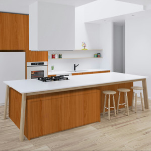 Meubles de cuisine modulaires modernes personnalisés JY Project, vente en gros, prêts à assembler, en bois MDF et contreplaqué. - Product Image 2