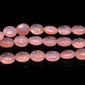 Perles de croix en quartz rose naturel 12 mm, perles de pierres précieuses roses sculptées à la main, vente en gros, perles de croix en quartz rose en vrac, brin de 8 pouces - Product Image 1