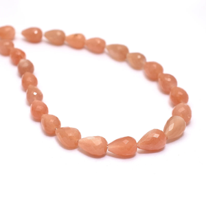 Piedras de Luna Melocotón AAA+ de 5x8mm-7x10mm, Cuentas Briolette en Forma de Lágrima, Gema Semipreciosa Natural, Cuentas Facetadas para Fabricación de Joyas - Product Image 5