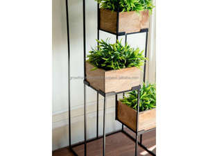 Support à plantes moderne Ron en bois de manguier durable, étagère à plantes pour balcon, jardin, décoration intérieure, support à plantes à plusieurs niveaux, nouveauté 2026 - Product Image 5