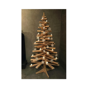 Solid <b>wooden</b> <b>christmas</b> <b>tree</b> for farmhouse style holiday decorations entryway accents seasonal room decor and natural displays - Product Image 6