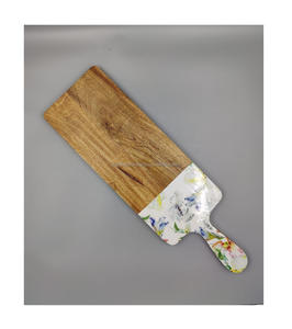 จานไม้ดีไซน์เนอร์ทำด้วยมือถาดเสิร์ฟสีเคลือบเคลือบเงาสุดหรู100ชิ้น - Product Image 2