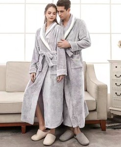 Chemises de nuit unisexes douces, décontractées, amples, thermiques, à séchage rapide, à manches longues, pour la maison, l'hôtel, le spa, pour hommes et femmes, printemps été - Product Image 5