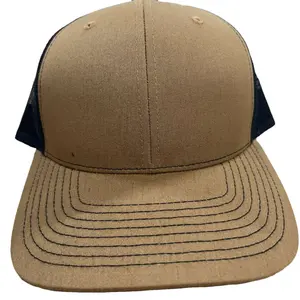 Caramel Blank Richardson 112 Trucker Caps Black Mesh Plain Real Caps fornitore verificato copricapo in Vietnam