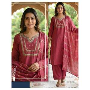 Traje Salwar Kameez Negro para Mujer, Nuevo, Estilo Pakistaní e Indio, para Fiestas, Secado Rápido, para Todas las Temporadas - Product Image 1