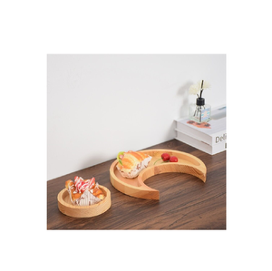 Bandeja rectangular de madera con forma de estrella, bandeja decorativa rectangular para servir, de color madera natural, hecha a mano. - Product Image 4