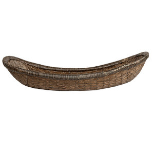 Bandeja de mimbre tejida decorativa antigua cesta decoración del hogar bandeja para servir - Product Image 3