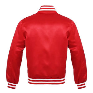 Oversized Varsity Men's Satin Jackets Wholesale Nylon Satin Varsity Jackets OEM Satin Varsity Jackets For Men - Product Image 2