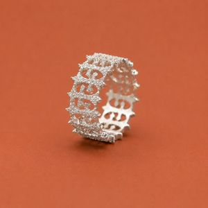 Anillo de Plata con Cruz de Moissanita Estilo Hip Hop, Joyería de Lujo Unisex, Regalo - Product Image 3