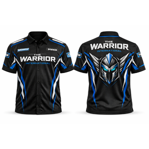 เสื้อโปโลทีมแข่งรถมอเตอร์ไซค์สีแดงดำ พิมพ์ลายชุดแข่งรถ แขนสั้น คอกลม ปรับแต่งได้ แห้งเร็ว ป้องกันรังสียูวี - Product Image 3