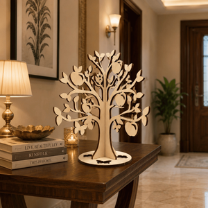 Decorative Wooden Apple Tree 3D Puzzle <b>Model</b> Laser Cut Educational Craft <b>Kit</b> for Kids Adults and Nature Inspired Home Decoration - Product Image 3