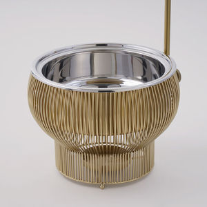 Luxury Dome <b>Lid</b> Metal Chafing Dish With Wire Cage Design And Hanging Rod For Buffet And Event Serving - Product Image 2