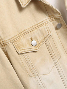 Veste en jean longue extensible sur mesure pour homme, veste en jean en coton bleu, veste en jean unie pour l'hiver, veste en jean grande taille pour homme - Product Image 6