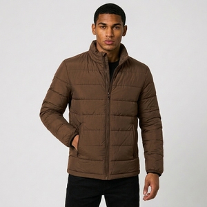 Factory Direct Custom Men's Quick Dry Cotton Filled High Street Style Puffer <b>Jacket</b> Premium Winter Clothing Ready Ship - Product Image 2