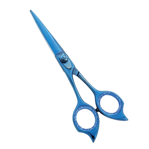 Wholesale Stainless Steel Blue Custom Logo Barber <b>Scissors</b> Hair Cutting Metallic Blue Shears Salon Hairdressing <b>Scissors</b> - Product Image 1