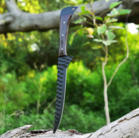 Couteau à fileter artisanal en acier carbone, manche pleine longueur, fourreau en résine et cuir, moderne, ambidextre, pour survie en extérieur, écologique