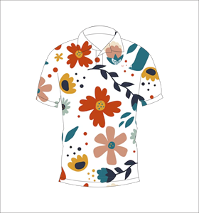 เสื้อโปโลลายดอกไม้สไตล์วินเทจสั่งทำพิเศษ ระบายอากาศได้ดี น้ำหนักเบา เหมาะสำหรับทีมกอล์ฟ แขนสั้น พิมพ์ลายแบบซับลิเมชั่น เสื้อผ้าลำลองสำหรับการแสดง - Product Image 2