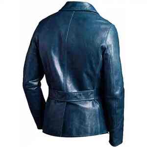 <b>Men</b> Rustic Leather <b>Jacket</b> Genuine Leather Casual Soft Zip Front Durable Regular Fit Outdoor Winter Quick Dry Breathable Fashion - Product Image 4