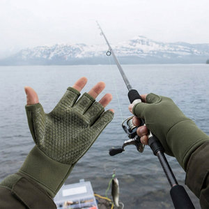 Gants de pêche demi-doigts avec coutures renforcées, construction flexible, ajustement sûr pour la navigation de plaisance et les activités nautiques, gants OEM - Product Image 4