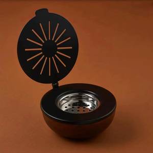 Moderno Juego de Quemadores de Incienso de Metal con Diseño Recortado, Soporte de Cilindro Doble y Bandeja para Bakhoor - Product Image 5