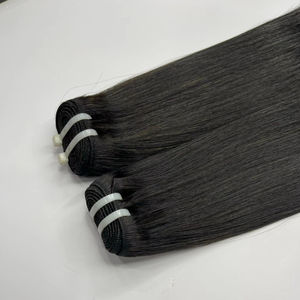 Extensions de cheveux lisses de luxe tissées à la machine, finition soignée, pointes épaisses, double tirage - Product Image 6