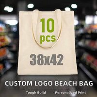 Grand sac fourre-tout en toile de coton biologique pour femmes, logo personnalisé imprimé, tissu recyclé, long, uni, cadeau, plage
