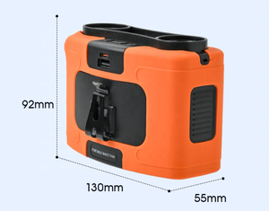 Ventilador de Aire Acondicionado Portátil sin Aspas con Doble Salida y Motor sin Escobillas, Ventilador Exterior a Batería con Luz K300 - Product Image 5