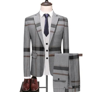 Prix Abordable Nouveau Costume de Bureau Formel Plissé Sur Mesure en Tissu Peigné Respirant de Haute Qualité pour Hommes - Product Image 2