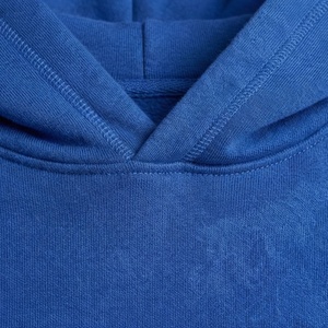 Conjunto Deportivo de 2 Piezas para Mujer, Sudadera con Capucha Azul y Pantalones Cortos, Corte Holgado Informal, Felpa, Color Sólido, por Encima de la Rodilla - Product Image 6