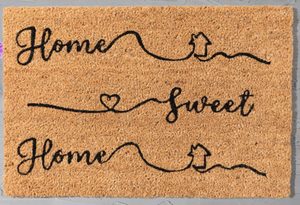 Home Sweet Home PVC Door <b>Mat</b> Rectangle Non-Slip Rubber Backing Modern Style Medium <b>Thickness</b> Solid Color Machine Made Spot Clean - Product Image 3
