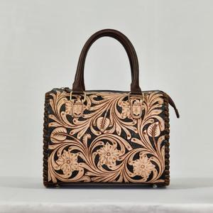 Nouveau design 2026 – Sac de week-end sport de luxe en cuir véritable 100 %, gravé à la main avec motifs floraux, haute qualité, résistant à l'eau et léger - Product Image 1