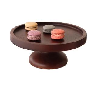Soporte Redondo de Madera de Acacia de Una Sola Capa para Pasteles, Soporte Decorativo para Cupcakes, Soporte para Servir Bocadillos y Pasteles - Product Image 1