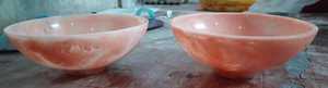Tazón para Ensalada de Resina Hecho a Mano con Piedra Pulida de Color Rosa Rojizo, Vajilla Decorativa Moderna - Product Image 5