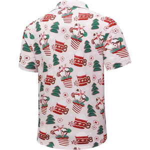 Chemise Hawaïenne Homme à Manches Courtes, Chemise de Plage de Noël à Séchage Rapide, Polo de Golf Athlétique à Manches Courtes pour Homme - Product Image 2