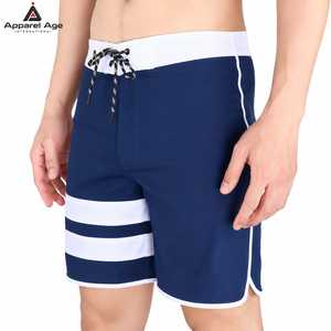 Shorts de sport pour hommes en tissu éponge épais, coupe ample, style décontracté, taille mi-haute, avec cordon de serrage, en toile anti-plis, imprimés, style Bermuda - Product Image 1